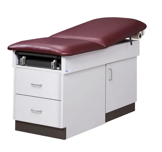 Clinton Industries Family Practice Medical Treatment Table, 400 lb. Weight Capacity, Adjustable Backrest, Includes Paper Dispenser