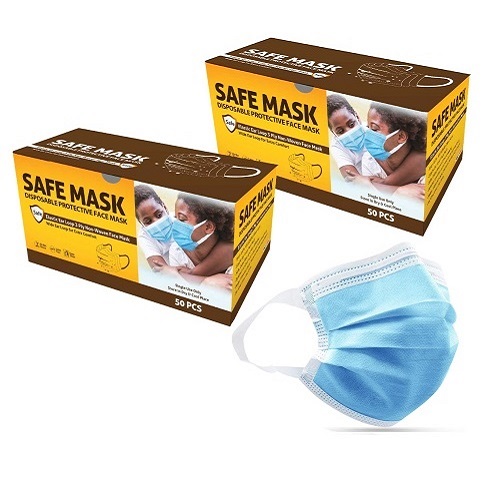 Safe-Mask : Disposable Protective Face Mask with Soft Elastic Ear Loop