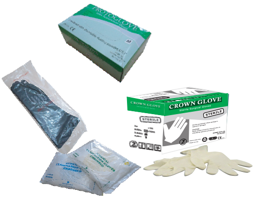 Sterile, Latex, P.E. & Industrial Gloves